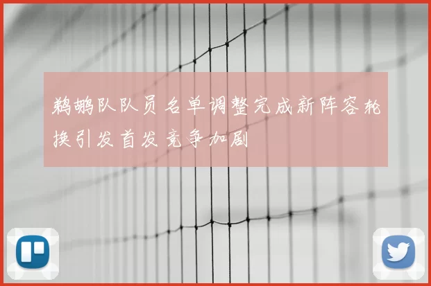 鹈鹕队队员名单调整完成新阵容轮换引发首发竞争加剧